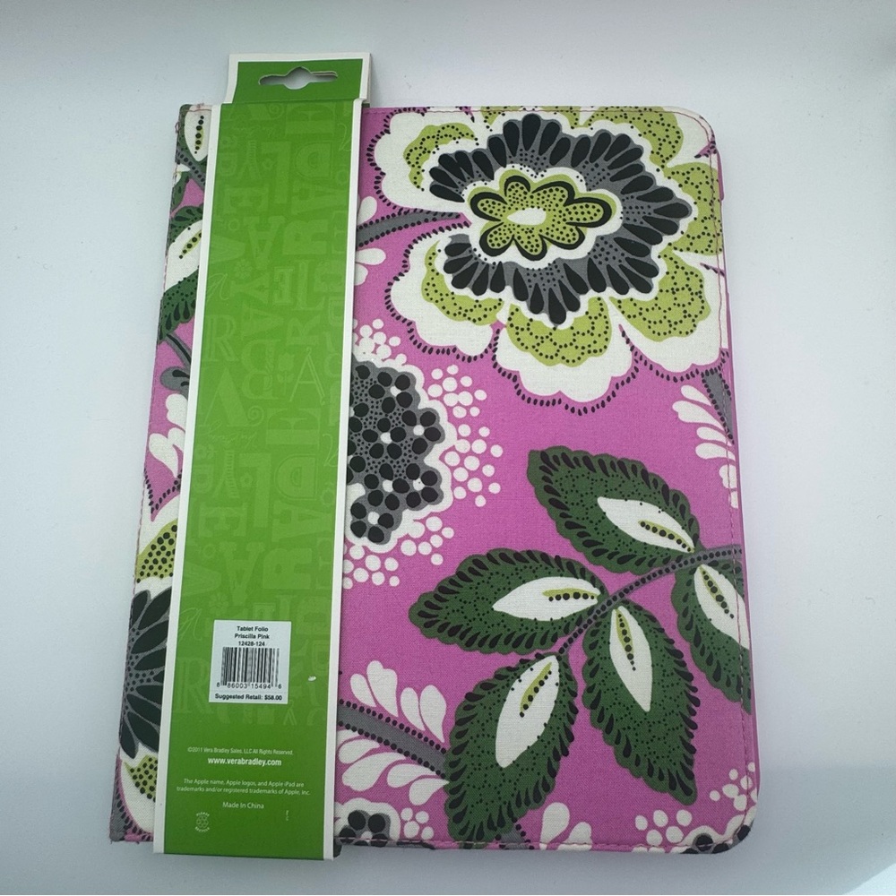 Vera Bradley Tablet Folio Priscilla Pink Fits iPad 2 and Later New - Picture 5 of 9